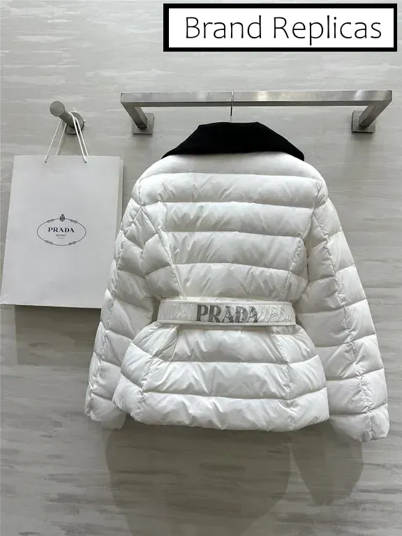 Prada waist lapel down jacket